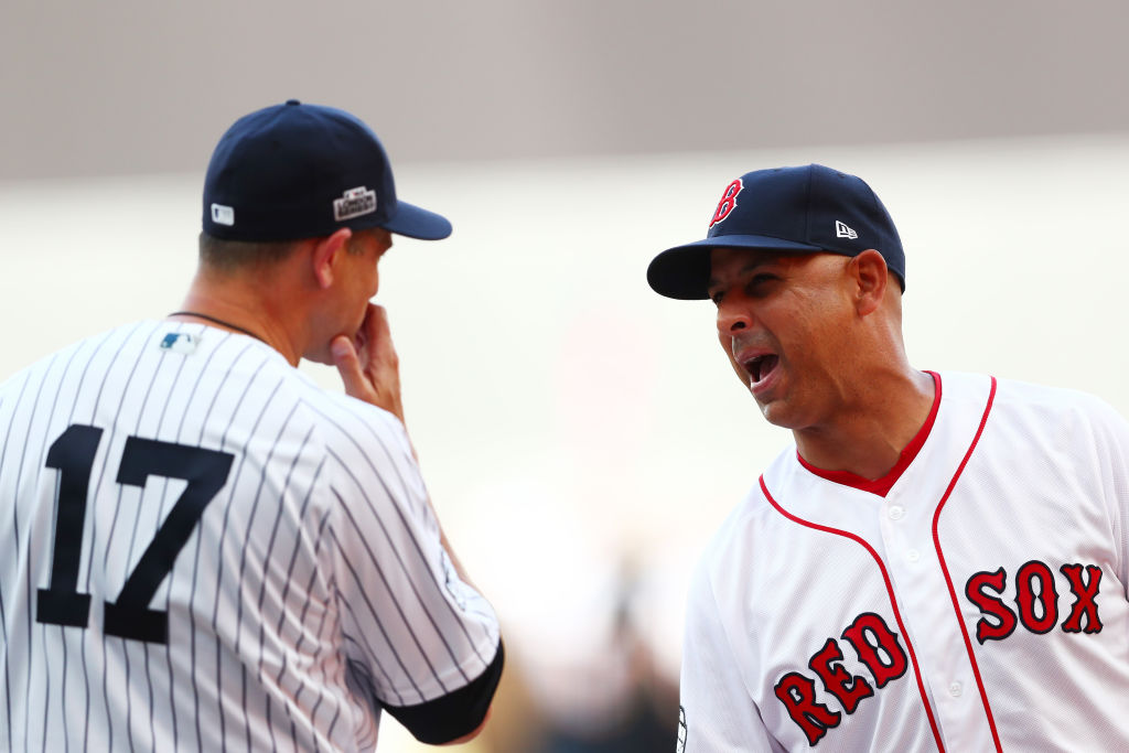 Alex Cora speaks with Boston Red Sox President of Baseball Operations  News Photo - Getty Images