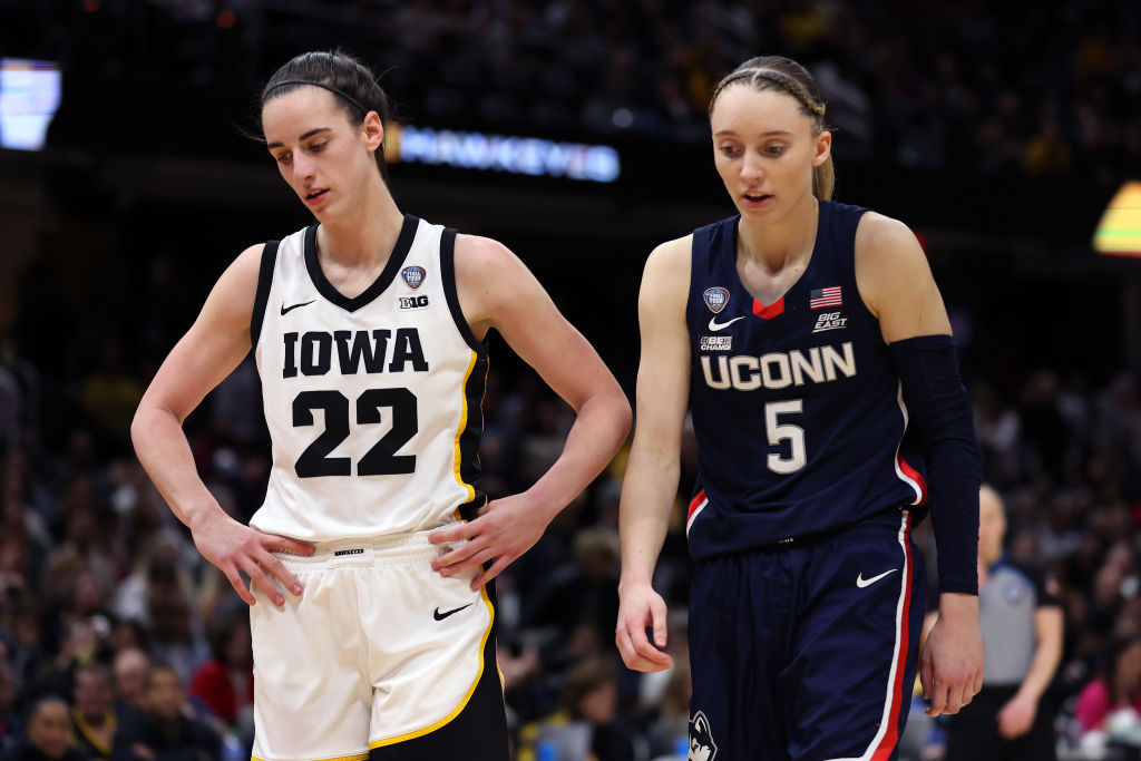 Caitlin Clark and Paige Bueckers - Connecticut v Iowa