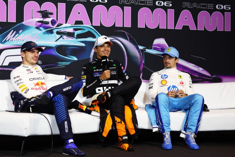 Max Verstappen, Lando Norris and Charles Leclerc - F1 Grand Prix of Miami