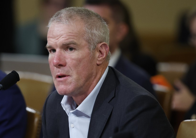 Former NFL quarterback Brett Favre testifies before the House Ways and Means Committee at the Longworth House Office Building on September 24, 2024 in Washington, DC. Favre testified on reforming Temporary Assistance for Needy Families (TANF) and the misuse of welfare funds. 