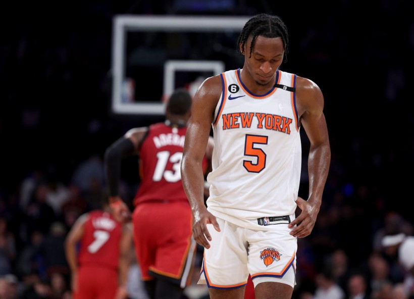 Immanuel Quickley - Miami Heat v New York Knicks - Game One