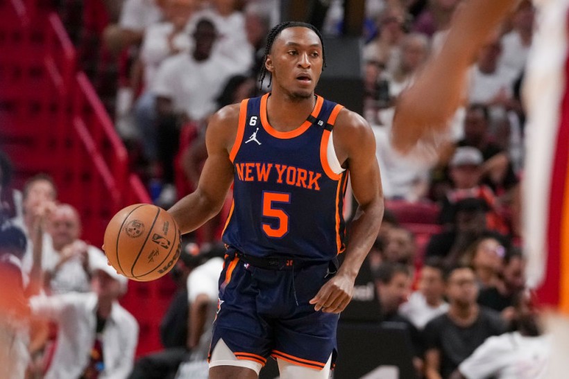 Immanuel Quickley - New York Knicks v Miami Heat - Game Three