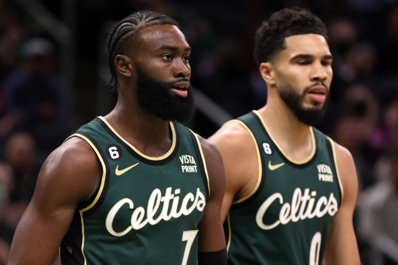 Jaylen Brown and Jayson Tatum - Philadelphia 76ers v Boston Celtics