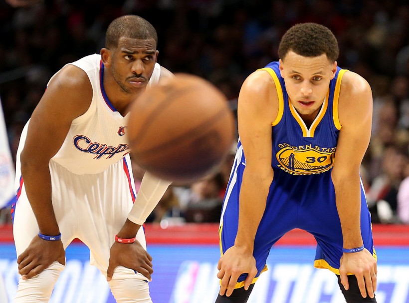 Chris Paul and Stephen Curry - Golden State Warriors v Los Angeles Clippers