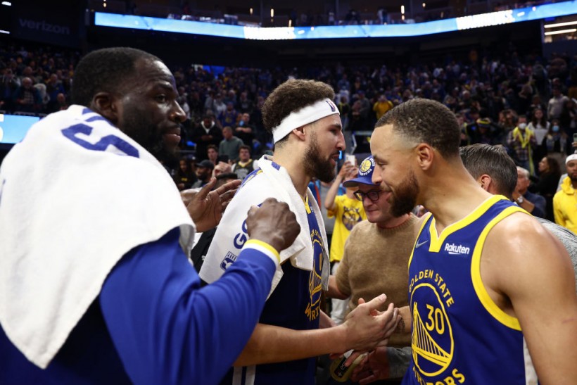 Draymond Green, Klay Thompson and Stephen Curry - Washington Wizards v Golden State Warriors