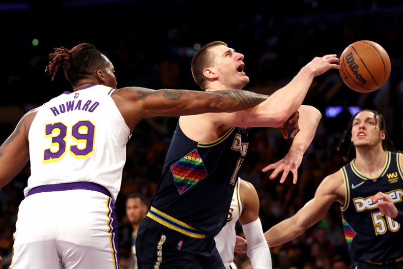 Dwight Howard and Nikola Jokic - Denver Nuggets v Los Angeles Lakers