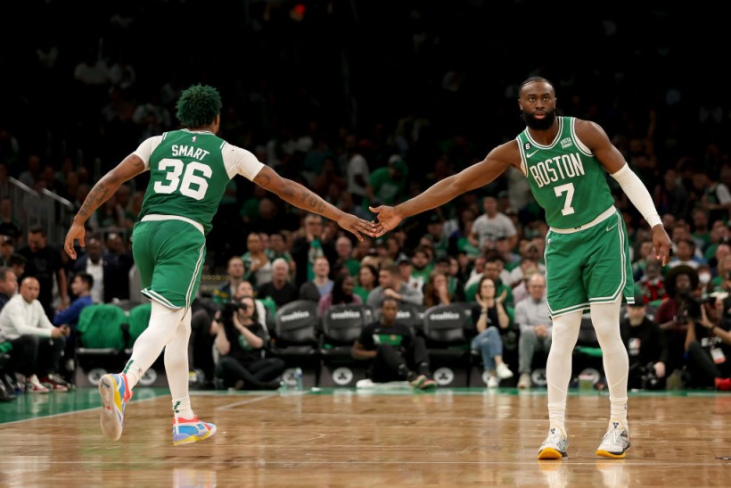Marcus Smart and Jaylen Brown - Philadelphia 76ers v Boston Celtics - Game Seven