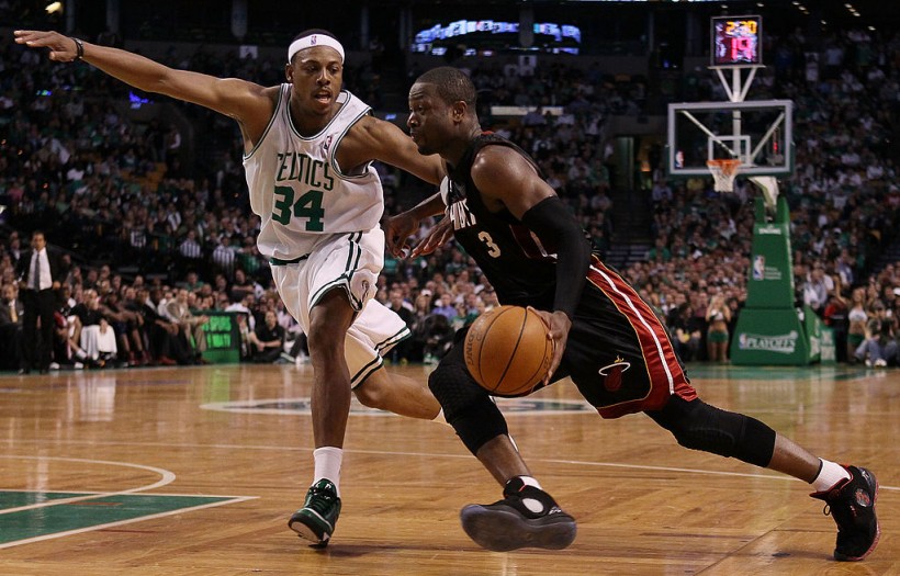 Paul Pierce and Dwyane Wade - Miami Heat v Boston Celtics, Game 5