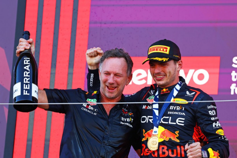 Christian Horner and Max Verstappen - F1 Grand Prix of Japan