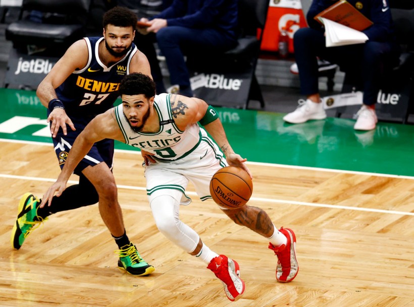 Jamal Murray and Jayson Tatum - Denver Nuggets v Boston Celtics
