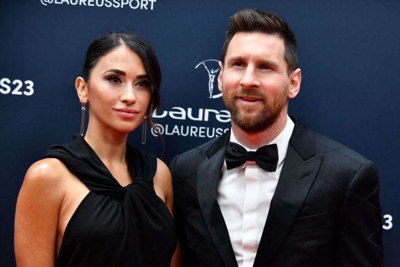 Lionel Messi and Antonela Roccuzzo - FRANCE-SPORT-AWARDS-LAUREUS