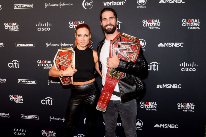 Becky Lynch and Seth Rollins - 2019 Global Citizen Festival: Power The Movement – Red Carpet & Backstage