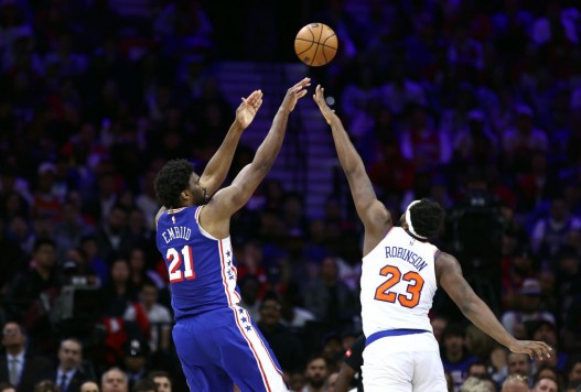 Joel Embiid - New York Knicks v Philadelphia 76ers - Game Three