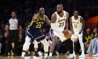 Draymond Green and LeBron James - Golden State Warriors v Los Angeles Lakers