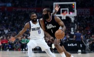 James Harden and Kyrie Irving - Dallas Mavericks v Los Angeles Clippers - Game Two