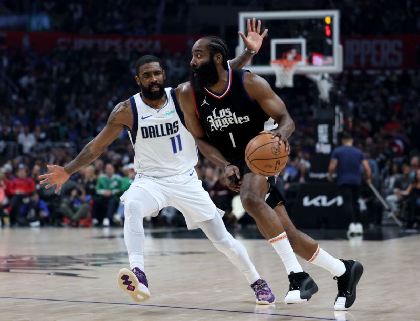 James Harden and Kyrie Irving - Dallas Mavericks v Los Angeles Clippers - Game Two