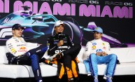 Max Verstappen, Lando Norris and Charles Leclerc - F1 Grand Prix of Miami