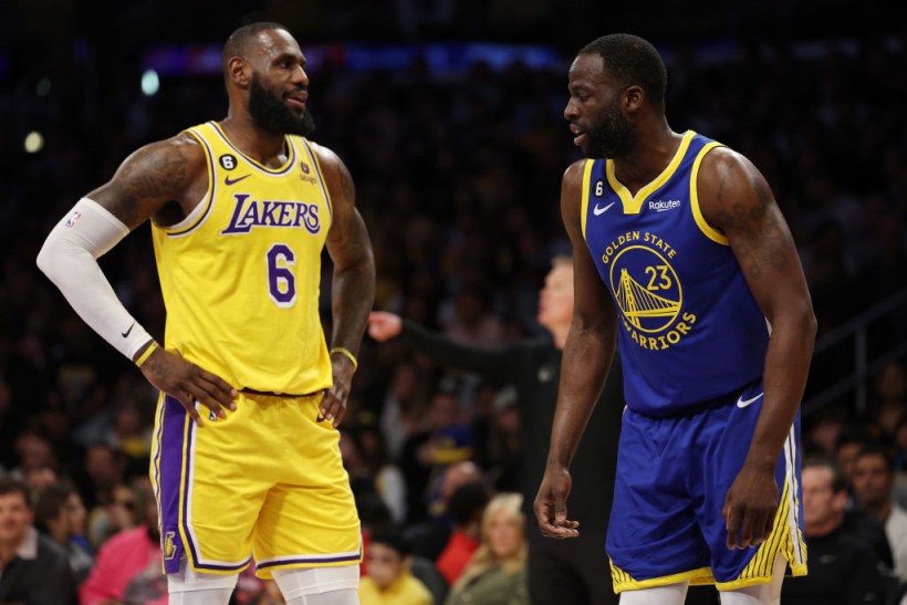 LeBron James and Draymond Green - Golden State Warriors v Los Angeles Lakers - Game Six