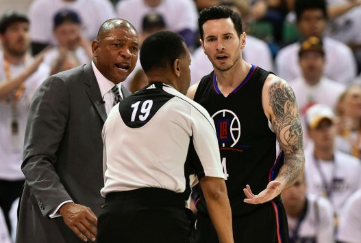 Doc Rivers and JJ Redick - Los Angeles Clippers v Utah Jazz - Game Six