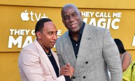 Stephen A. Smith and Magic Johnson - US-ENTERTAINMENT-APPLE-STREAMING