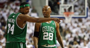 Paul Pierce and Sam Cassell - Boston Celtics v Detroit Pistons, Game 3