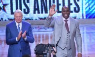 Jerry West and Magic Johnson - NBA All-Star Game 2018