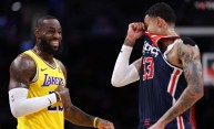 LeBron James and Kyle Kuzma - Los Angeles Lakers v Washington Wizards